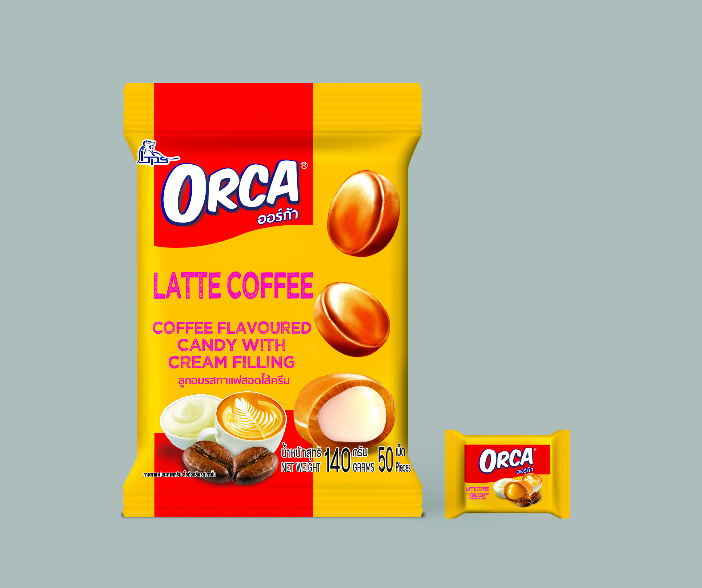 Kẹo Orca vị cà phê nhân socola 140g